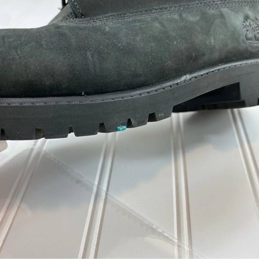 Timberland Boys Black Premium Water‎ Resistant Leather Suede Boots Sz 3